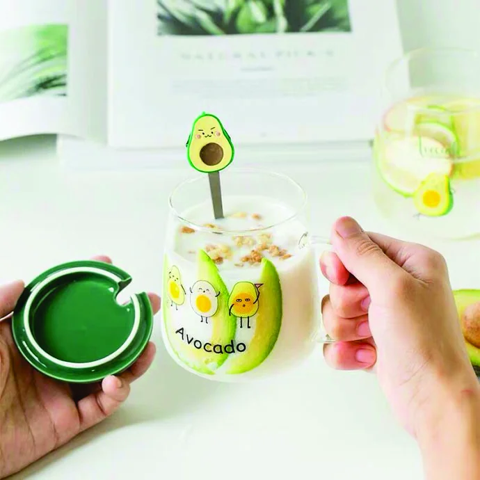 Ly Thủy Tinh Avocado - Quà Tặng Độc Đáo, In Logo Theo Yêu Cầu