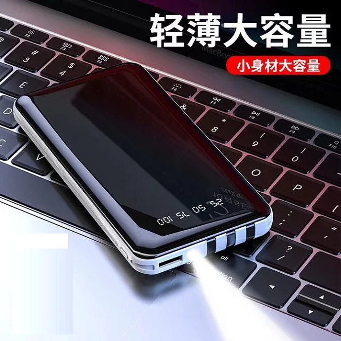 Pin Toàn Màn Hình Ba Dây Phantom 10.000mAh – Đa Năng, Siêu Mỏng, Có Đèn LED