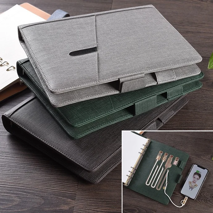 Sổ Sạc Quà Tặng Doanh Nghiệp Cao Cấp – Tích Hợp Cáp Đa Năng