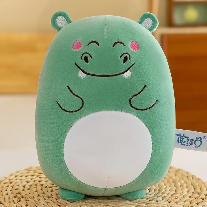 Gối ôm hà mã bông (Hippo) in/thêu logo theo yêu cầu – nhận thiết kế theo mẫu, quà tặng doanh nghiệp