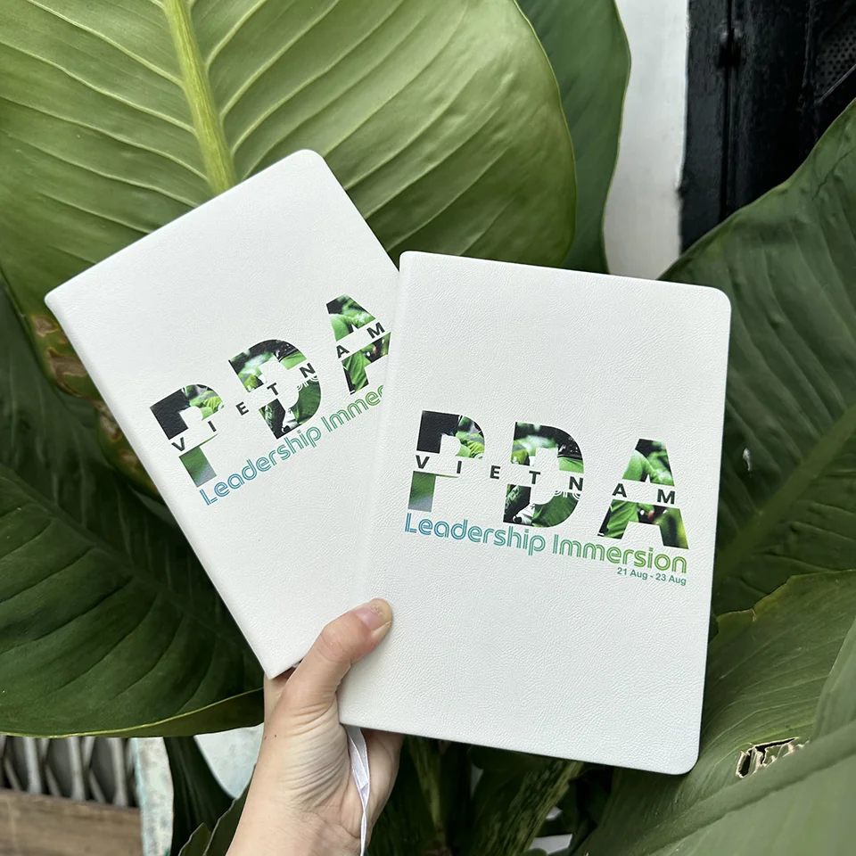 Sổ Bìa Da In Logo PDA Vietnam – Sổ Tay Quà Tặng Doanh Nghiệp Cao Cấp