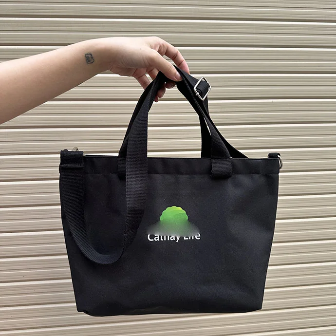Túi Xách Vải Thời Trang Màu Đen In Logo - Sản Xuất Túi Vải Theo Yêu Cầu