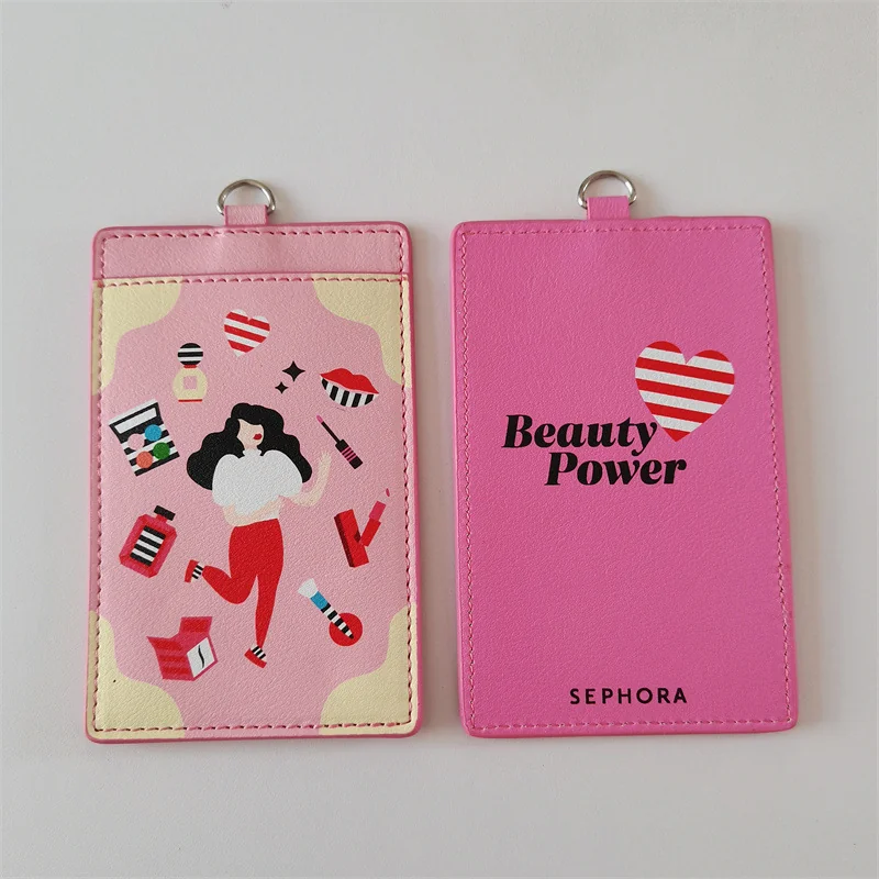 Bao Đeo Thẻ Nhân Viên Da PU In Logo – Thiết Kế Theo Yêu Cầu