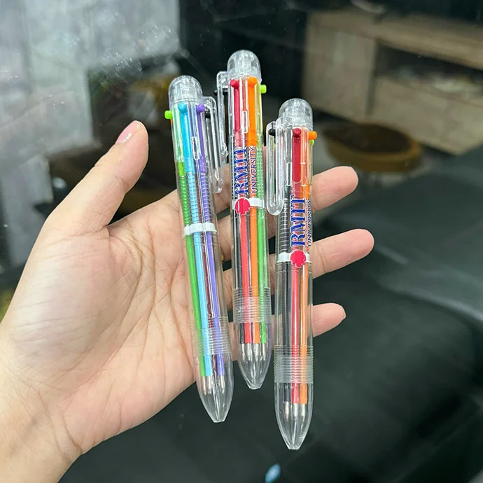 Bút Bi 6 Ngòi 6 Màu In Logo Theo Yêu Cầu - Quà Tặng Văn Phòng Độc Đáo