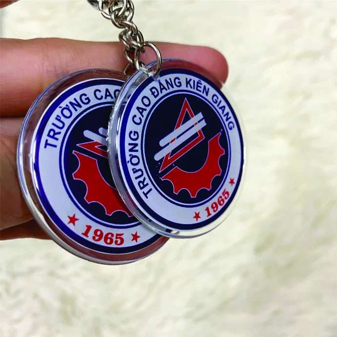 Móc Khóa Mica Tròn In Logo Theo Yêu Cầu – Nhiều Màu Sắc