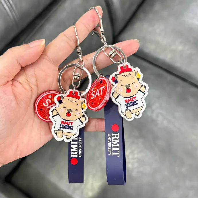 Móc Khóa Dây Silicon Kèm Charm Dễ Thương