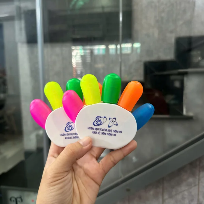 Bộ Bút Dạ Quang Nhiều Hình Dạng In Logo Theo Yêu Cầu