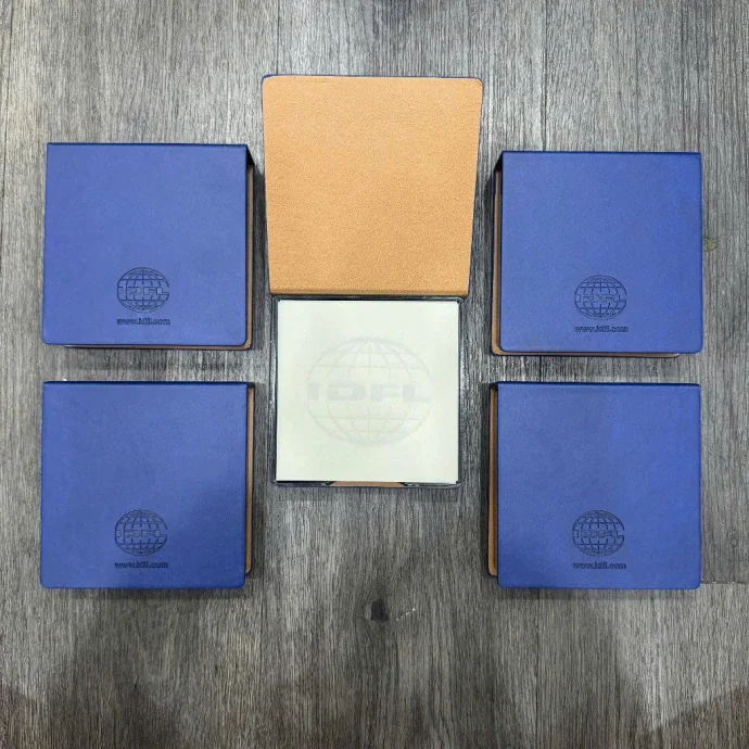 Hộp đựng giấy note da cao cấp kèm in logo sang trọng
