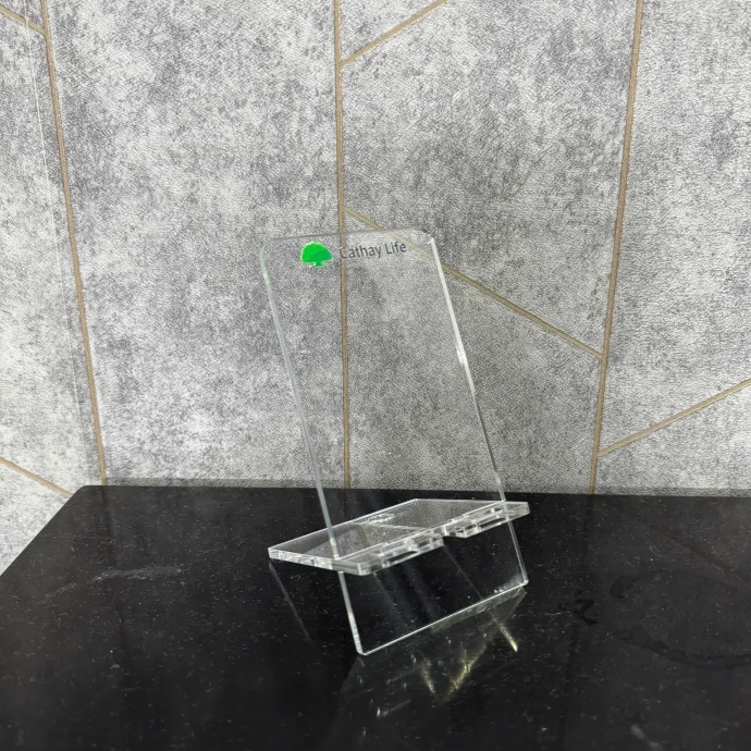 Kệ để điện thoại mica trong suốt in logo theo yêu cầu