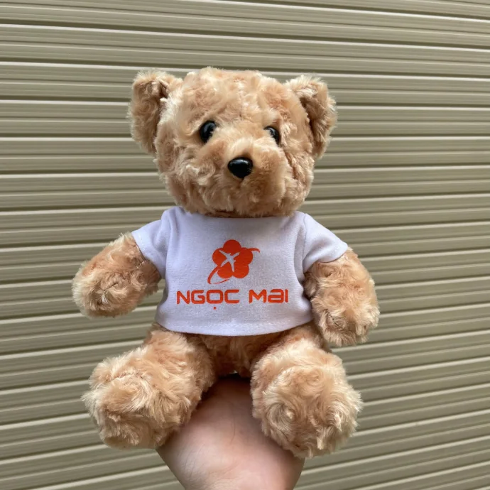Gấu Bông Mặc Áo In Logo – Quà Tặng Thương Hiệu Dễ Thương, Ý Nghĩa