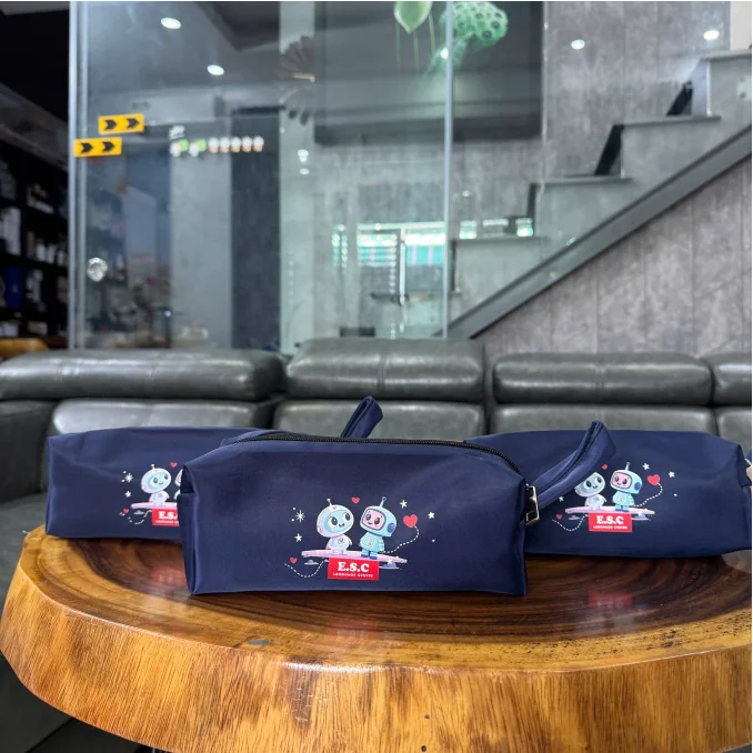 Túi Bút Vải Dễ Thương In Hình Robot – Tặng Học Sinh, In Logo Trường Lớp