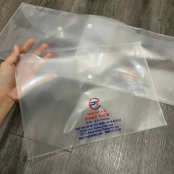 Bìa Hồ Sơ Nhựa In Logo – Folder Tài Liệu Doanh Nghiệp