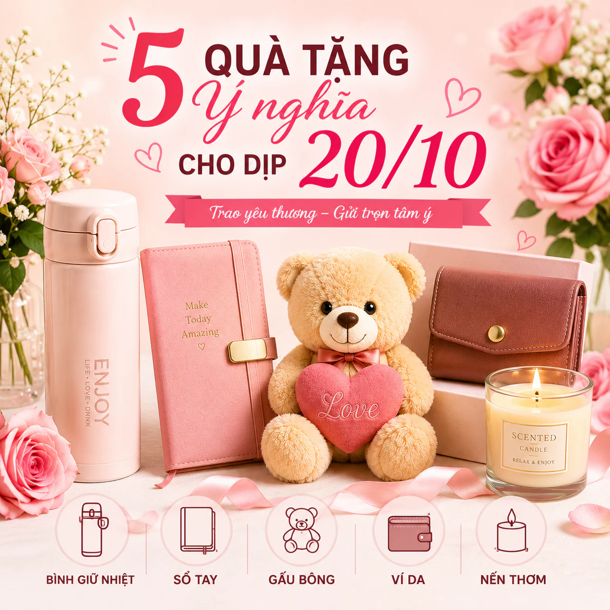 Quà Tặng Ý Nghĩa Cho Dịp 20/10