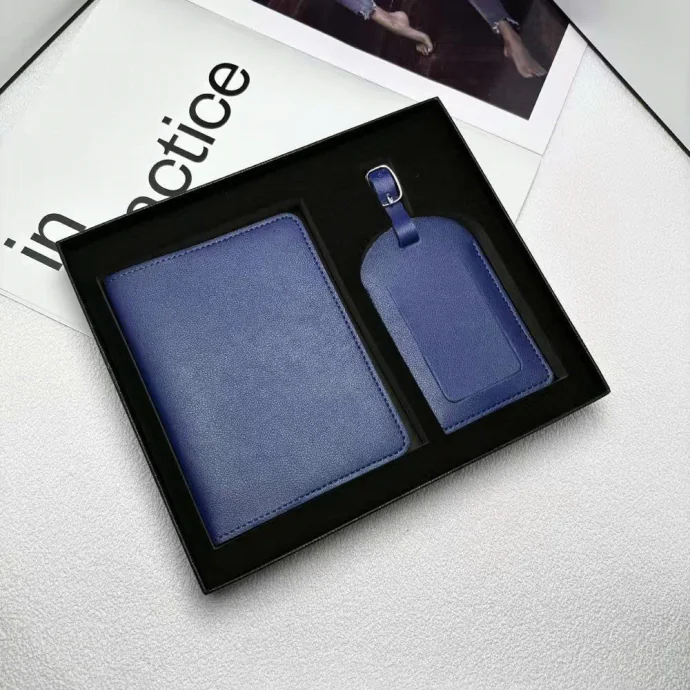 Bộ Passport Cover & Tag Hành Lý Da PU Cao Cấp In Logo Theo Yêu Cầu