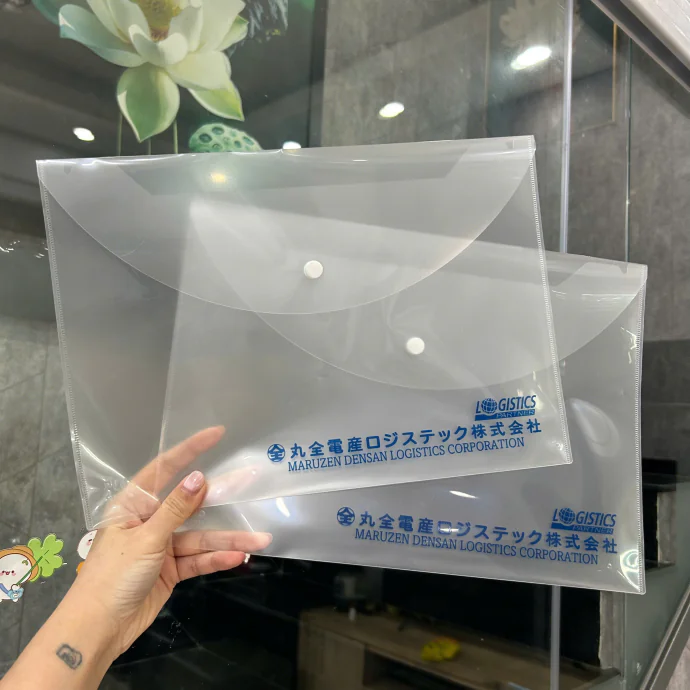Bìa Lá Nhựa Trong Maruzen Densan In Logo Theo Yêu Cầu – Bìa Hồ Sơ Quà Tặng Doanh Nghiệp Giá Xưởng