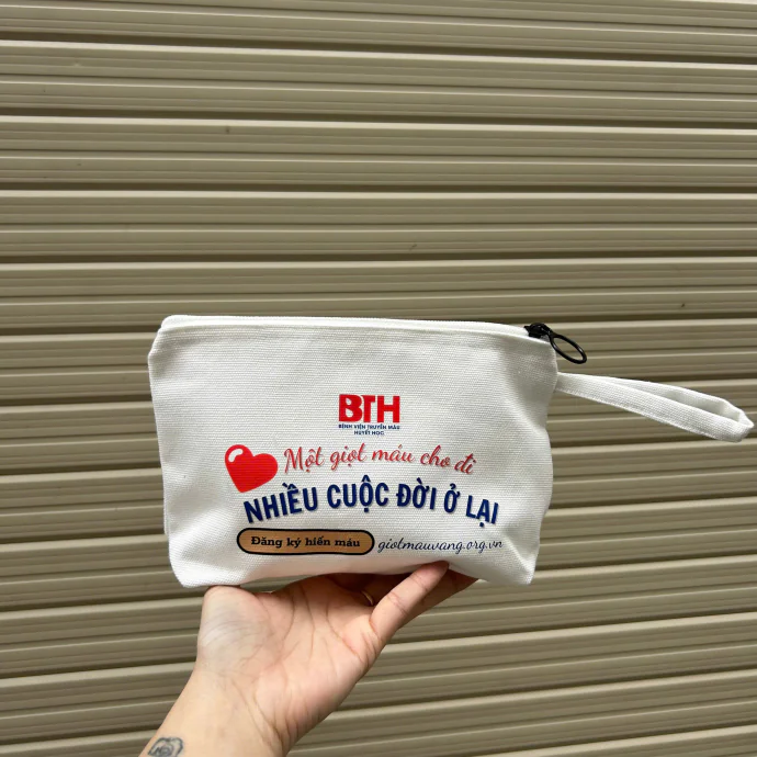 Túi Vải Canvas BTH In Logo Theo Yêu Cầu – Túi Canvas Dây Kéo Giá Xưởng