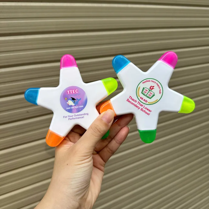 Bút Highlight Ngôi Sao In Logo Theo Yêu Cầu – Quà Tặng Sáng Tạo, Giá Rẻ