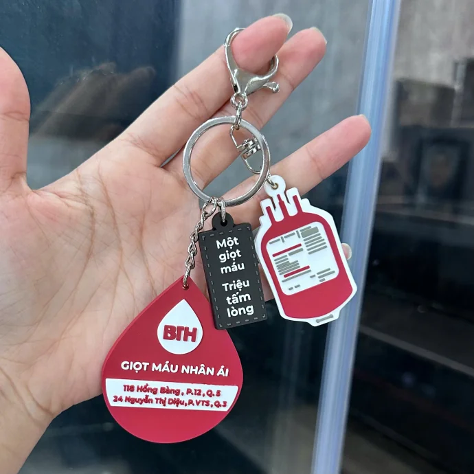 Móc Khóa Cao Su In Logo Theo Yêu Cầu | Giá Rẻ - Thiết Kế Miễn Phí